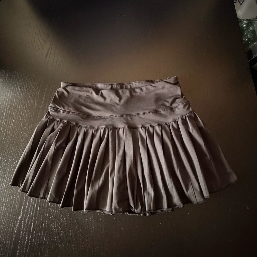 Goldhinge Black Pleated Mini Skirt-Medium